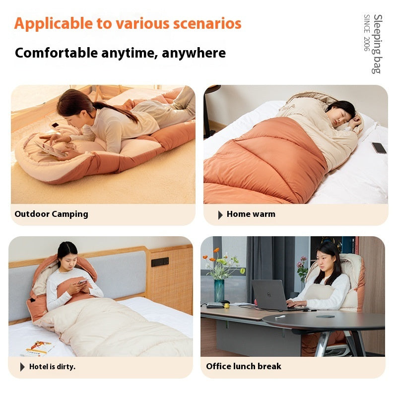 Experience Comfort and Warmth with Our Thickened Warm Cold Protection Sleeping Bag